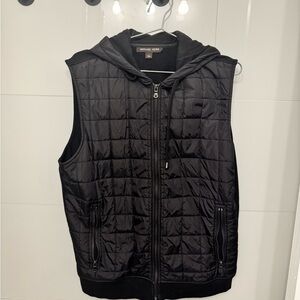 Michael Kors Men's Black Hooded Vest